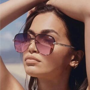 Quay Australia Pink Gradient Sunglasses